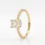 Luxe 18 Karaat Geelgouden Solitaire Ring met Ovale Zirkonia en Pavé Zirkonia Band