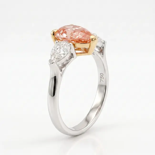 14 Karaat Bicolor Gouden Ring met 2,09 ct