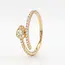 14 Karaat Geelgouden Diamantring met Druppelvormig Cluster