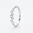 14 Karaat Witgouden Diamantring met Golvend Cluster
