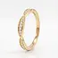 Geelgouden Diamantring met Golvende Band