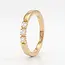 14 Karaat Geelgouden Ring met Drie Natuurlijke Diamanten