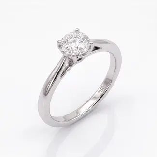 Witgouden Diamanten Cluster Ring