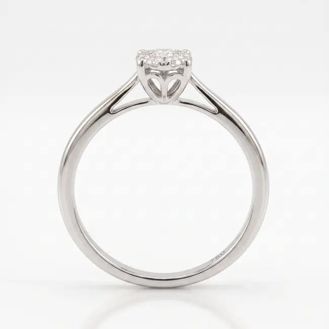 18 Karaat Witgouden Diamanten Ring