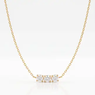 Diamanten Collier met Drie Stenen