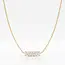 14 Karaat Geelgouden Diamanten Collier met Drie Diamanten