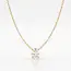 Geelgouden Lab Diamant Collier met Ovale Steen