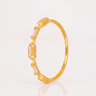 Geometrische Zirkonia Ring