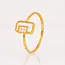 Gouden Ring met Zirkonia Vierkant Design