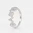 14 Karaat Witgouden Love Ring met Natuurlijke Diamanten