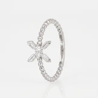 Witgouden Ring met Love Motief