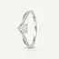 14 Karaat Witgouden Hart Diamanten Ring met Natuurlijke Diamanten