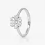 14 Karaat Witgouden Diamanten Bloemring met Natuurlijke Diamanten