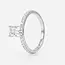 18 Karaat Witgouden Solitair Ring