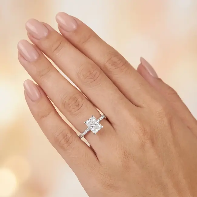 18 Karaat Witgouden Solitair Ring