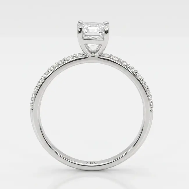 18 Karaat Witgouden Solitair Ring
