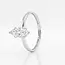 18 Karaat Witgouden Solitair Ring met Markiesvormige Zirkonia