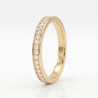 Geelgouden Zirkonia Rijring