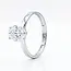 18 Karaat Witgouden Solitair Ring met Ovale Zirkonia