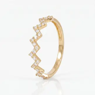 Chevron Ring met Diamanten