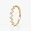14 Karaat Gouden Chevron Ring met 0,27 Carat Natuurlijke Diamanten