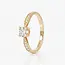 14 Karaat Gouden Bloemring met 0,19 Carat Natuurlijke Diamanten