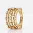14 Karaat Gouden Brede Ring met 0,70 Carat Natuurlijke Diamanten