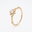 14 Karaat Gouden Diamanten Bloemring