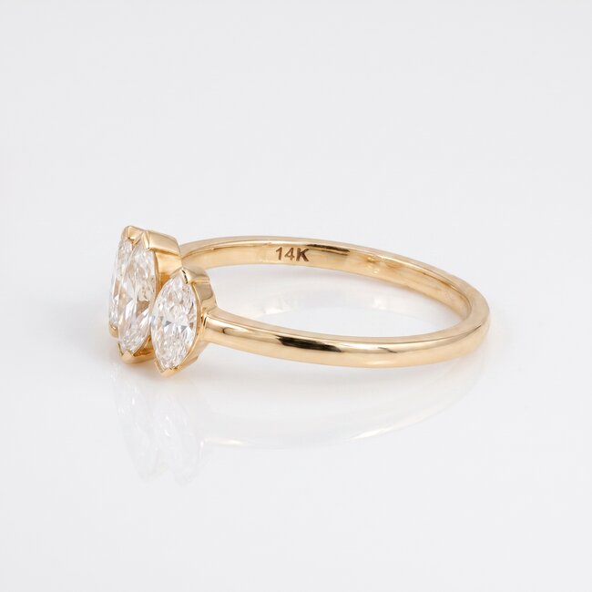 14 Karaat Gouden Marquise Diamanten Ring