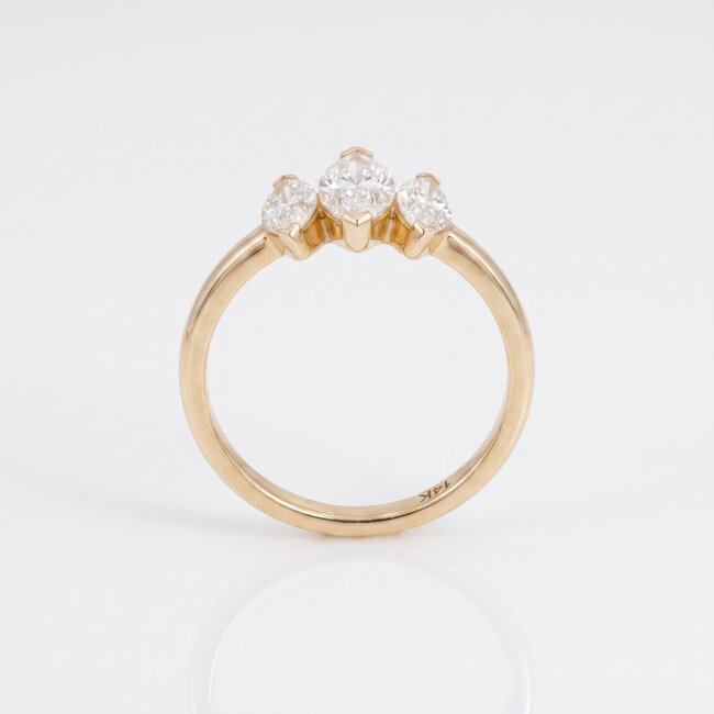14 Karaat Gouden Marquise Diamanten Ring