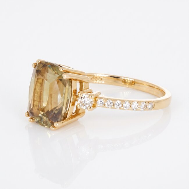14 Karaat Gouden Ring met 4,07 Carat