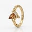 14 Karaat Gouden Bij Ring met 0,53 Carat Natuurlijke Saffier en Diamanten