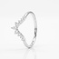 14 Karaat Witgouden V Vorm Ring met 0,23 Ct Natuurlijke Diamanten
