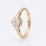 14 Karaat Gouden Halo Ring met 0,83 Carat Natuurlijke Diamanten