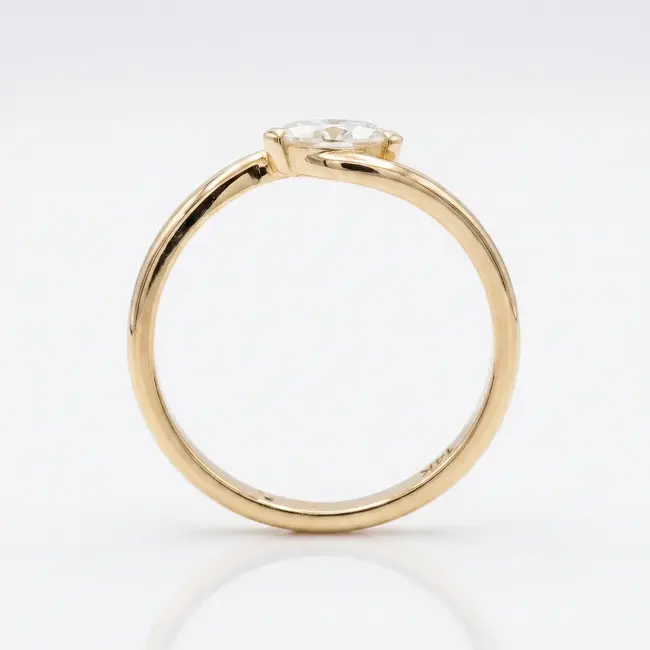 14 Karaat Geelgouden Ring met 0.80 Ct