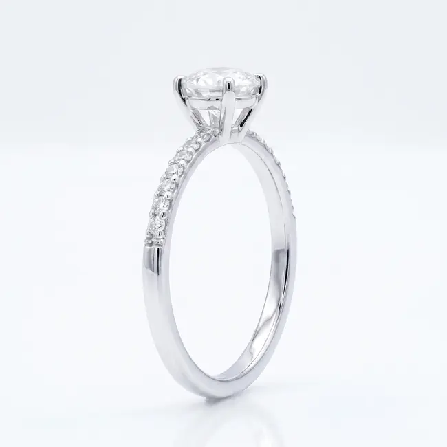 14 Karaat Witgouden Ring met 1.01 Ct