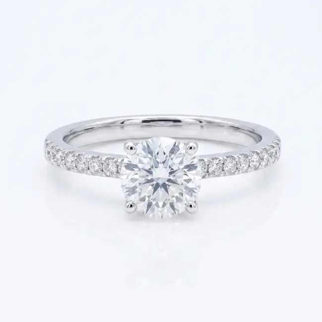 14 Karaat Witgouden Ring met 1.01 Ct