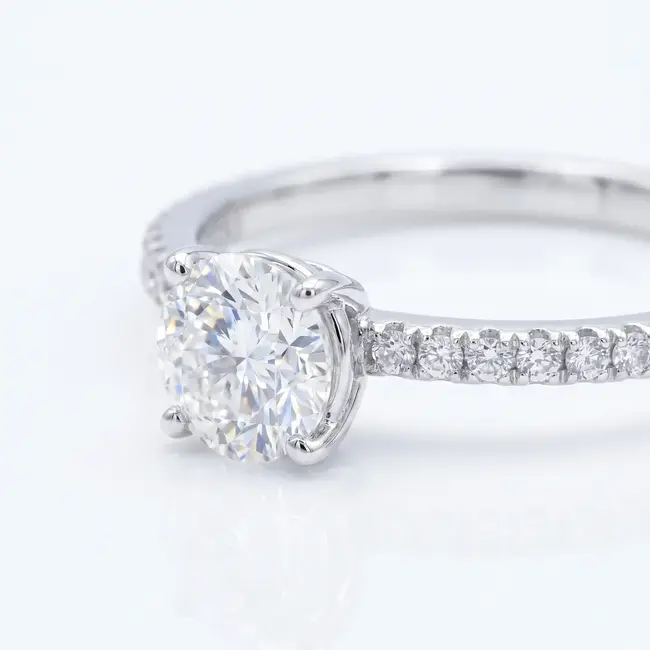 14 Karaat Witgouden Ring met 1.01 Ct