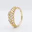 14 Karaat Geelgouden Gedraaide Ring met 0,22 Carat