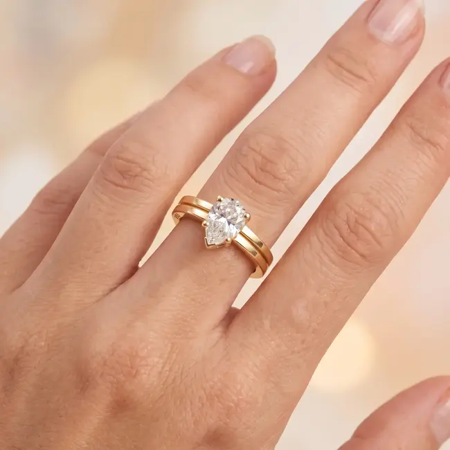 14 Karaat Geelgouden Ring met 0.74 Ct