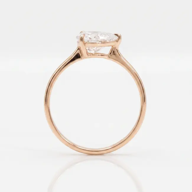 14 Karaat Roségouden Solitair Ring met 0.51 Ct