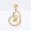14 karaat geelgouden fee hanger met zirkonia