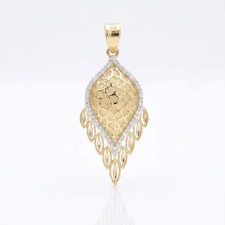 Gouden hanger druppelvorm