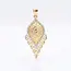 14 karaat geelgouden druppel hanger met zirkonia
