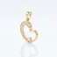 14 karaat geelgouden hart hanger met zirkonia