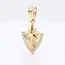 14 karaat geelgouden ster hanger met zirkonia