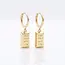 14 karaat geelgouden creolen met goudbaar hanger