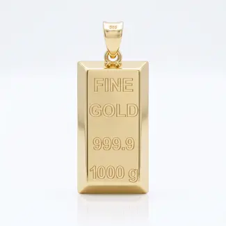Gouden goudbaar hanger