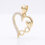 14 karaat geelgouden hart hanger met infinityteken