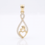 14 karaat geelgouden moeder kind hanger met hart en zirkonia